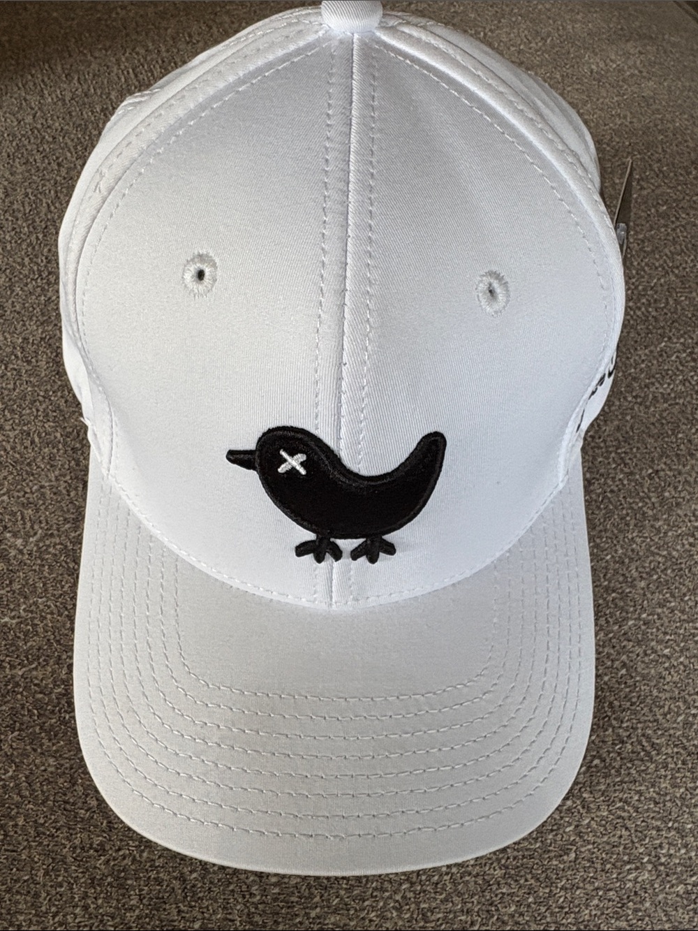 BAD BIRDIE White Baseball SnapBack Golf Hat Cap NEW with Tag
